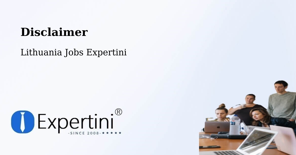 Disclaimer – Kalvarija - Lithuania Jobs Expertini